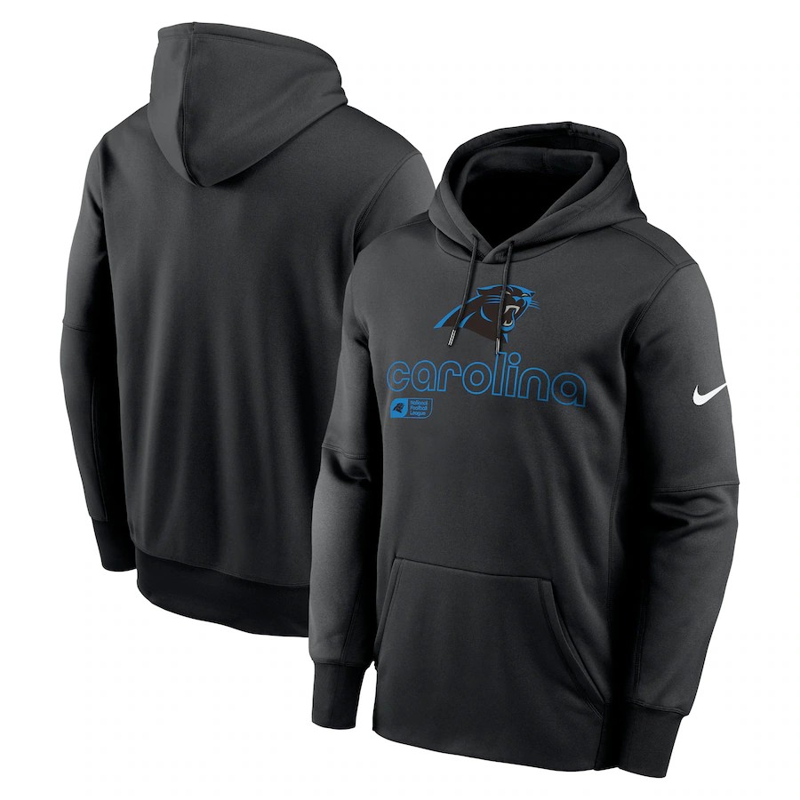 Men Carolina Panthers black style #93 NFL 2024 hoodie